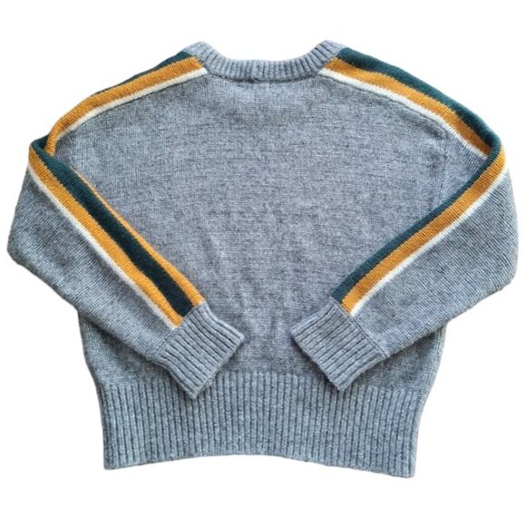 Madewell Wool Sweater Women's Striped Heath Warm Pullover Gray Size Small - Picture 4 of 13